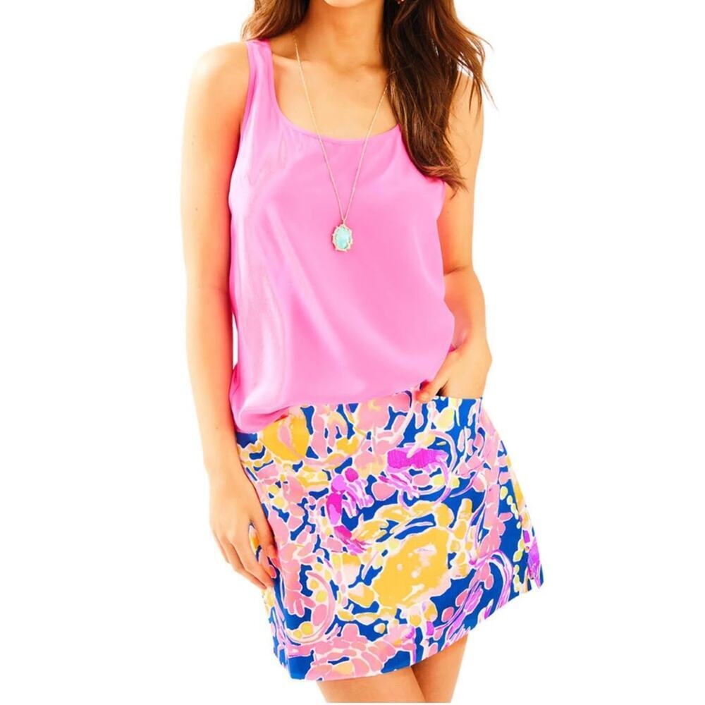Lilly Pulitzer Marigold Skort Brilliant Blue Catch And Release Blue Pink Size 2